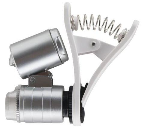 Grower's Edge Universal Cell Phone Illuminated Microscope w/ Clip - 60x (20/Cs)