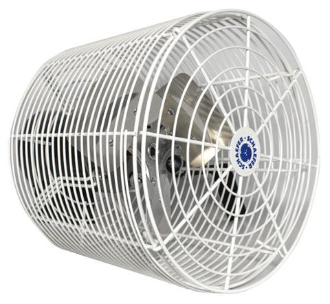 Schaefer Versa-Kool Circulation Fan 12 in w/ Tapered Guards, Cord & Mount - 1470 CFM